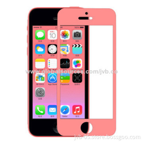Colorful Tempered Glass Screen Protector for iPhone 5